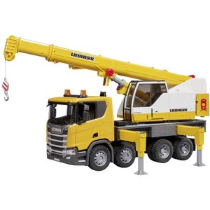 Bruder 3571 Vrachtwagen Scania 560R Liebherr Kraan met Truck