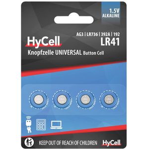 HyCell Knoopcel LR41 1.5 V 4 stuk(s) 30 mAh Alkaline AG3