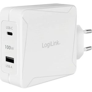 LogiLink PA0281 USB-oplader Binnen, Thuis Aantal uitgangen: 2 x USB-C bus (Power Delivery), USB 2.0 bus A USB Power Delivery (USB-PD)