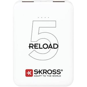 Skross Reload 5 Powerbank 5000 mAh Li-ion Wit Statusweergave