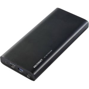 VOLTCRAFT VC PB PD140W Powerbank 22400 mAh Quick Charge 3.0, Power Delivery 3.0 Li-ion Zwart (mat) Statusweergave