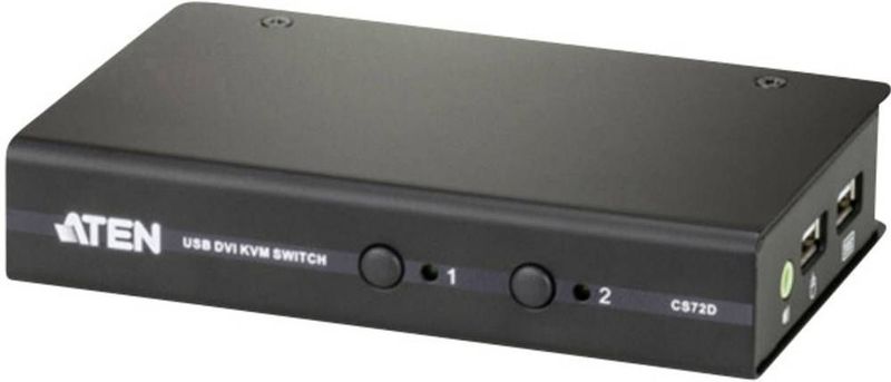 ATEN CS72D KVM Switch DVI, USB, Audio, 2-Poorts