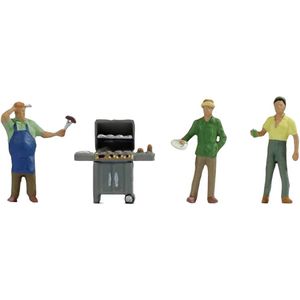 NOCH 0045593 TT Aan het barbecueën figuren Geverfd