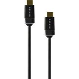 Belkin HDMI0018G-1M HDMI-kabel HDMI Aansluitkabel HDMI-A-stekker, HDMI-A-stekker 1.00 m Zwart Vergulde steekcontacten