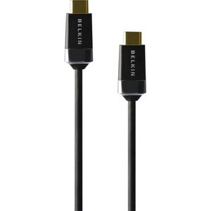 Belkin HDMI0018G-1M HDMI-kabel HDMI Aansluitkabel HDMI-A-stekker, HDMI-A-stekker 1.00 m Zwart Vergulde steekcontacten