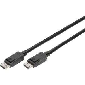 Digitus AK-340106-050-S DisplayPort-kabel DisplayPort Aansluitkabel DisplayPort-stekker, DisplayPort-stekker 5.00 m Zwart Vergulde steekcontacten, Afgeschermd