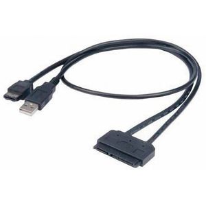 Akasa HDD/ SSD Adapter [1x SATA-combi-bus 15+7-polig - 1x USB-A 2.0 stekker, eSATA-stekker 7-polig] neu