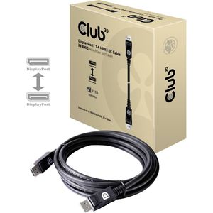 club3D CAC-1060 DisplayPort-kabel DisplayPort Aansluitkabel DisplayPort-stekker, DisplayPort-stekker 3.00 m Zilver Ultra HD (8K)