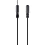 Belkin F3Y112bf3M-P Jackplug Audio Aansluitkabel [1x Jackplug female 3,5 mm - 1x Jackplug male 3,5 mm] 3.00 m Zwart