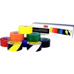 3M 471DEMO5S Plakband Geel, Oranje, Rood, Groen, Blauw, Zwart, Geel/zwart (reflecterend), Wit/zwart (l x b) 33 m x 50 mm 8 stuk(s)