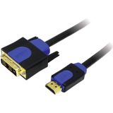 LogiLink CHB3105 DVI-kabel DVI / HDMI Adapterkabel DVI-D 18+1-polige Stekke