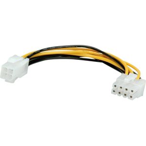 ROLINE Interne Stroom Adapterkabel, 8 pin PCI Express-connector - P4 connector, 0,15 m