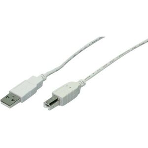 LogiLink USB-kabel USB 2.0 USB-A stekker, USB-B stekker 1.80 m Grijs CU0007