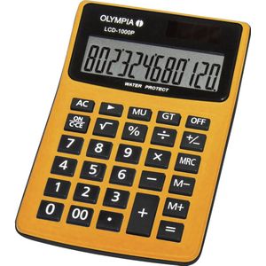 Olympia LCD 1000P Bureaurekenmachine Oranje Aantal displayposities: 12 werkt op zonne-energie, werkt op batterijen (b x h x d) 106 x 40 x 158 mm
