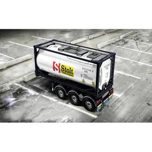 1:24 Italeri 3929 Technokar Trailer With 20’ FT Tankcontainer Plastic Modelbouwpakket