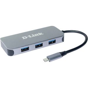 D-Link DUB-2335 USB-C (USB 3.2 Gen 2) multiport hub 6 poorten Antraciet