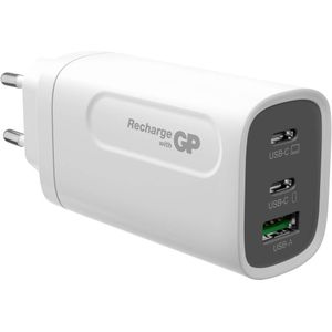 GP Batteries GPWCGM3AWHUSB254 USB-oplader 65 W Thuis Aantal uitgangen: 3 x USB, USB-C bus (Power Delivery)