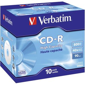 Verbatim 43428 CD-R 90 disc 800 MB 10 stuk(s) Jewelcase