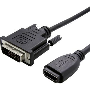 Value 12.99.3116 DVI-kabel DVI / HDMI Adapterkabel DVI-D 24+1-polige stekker, HDMI-A-bus 0.15 m Zwart