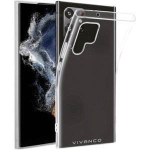 Vivanco Super Slim Backcover Samsung Galaxy S23 Ultra Transparant Inductieve lading