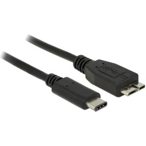Delock USB-kabel USB 3.2 Gen1 (USB 3.0 / USB 3.1 Gen1) USB-C stekker, USB-micro-B 3.0 stekker 0.50 m Zwart 83676