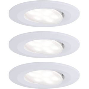 Paulmann Calla LED-inbouwlamp voor badkamer Set van 3 stuks 19.5 W IP65 Wit (mat)