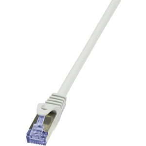 LogiLink CQ4072S RJ45 Netwerkkabel, patchkabel S/FTP 5.00 m Grijs Vergulde steekcontacten, Vlambestendig, Snagless 1 stuk(s)