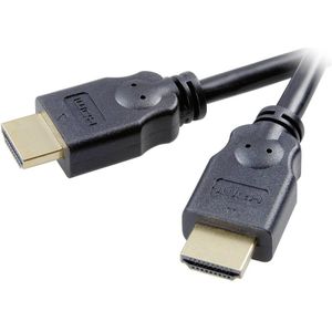 SpeaKa Professional SP-7869884 HDMI-kabel HDMI Aansluitkabel HDMI-A-stekker, HDMI-A-stekker 1.50 m Zwart 4K UHD, Audio Return Channel (ARC), Vergulde