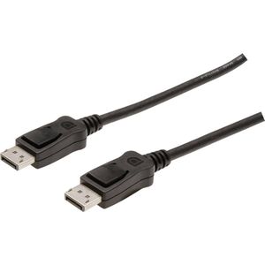 Digitus AK-340100-150-S DisplayPort-kabel DisplayPort Aansluitkabel DisplayPort-stekker, DisplayPort-stekker 15.00 m Zwart Rond, Afgeschermd (drievoudig)