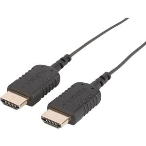 ednet 84458 HDMI-kabel HDMI Aansluitkabel HDMI-A-stekker, HDMI-A-stekker 2.00 m Zwart Ultra HD-HDMI met ethernet, Extreem dun, Vergulde steekcontacten