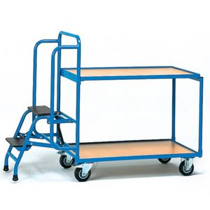 Fetra 2105 Orderpickwagen Staal Poedercoating Laadvermogen (max.): 250 kg Stralend blauw (RAL 5007)