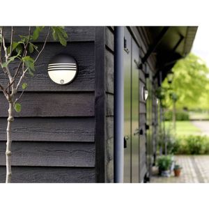 Philips Lighting Yarrow 172973016 Buitenlamp met bewegingsmelder (wand) LED LED vast ingebouwd 6 W Zwart