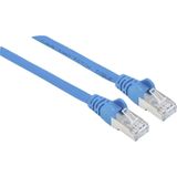 Intellinet 740913 RJ45 Netwerkkabel, patchkabel CAT 6A S/FTP 3.00 m Blauw Folie afscherming, Afscherming gevlochten, Afgeschermd, Geschikt voor HDMI,