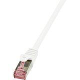 LogiLink CQ2051S RJ45 Netwerkkabel, patchkabel CAT 6 S/FTP 2.00 m Wit Vlambestendig, Snagless 1 stuk(s)