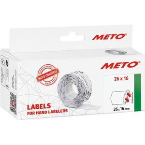 METO Prijslabels 9506169 Permanent hechtend Breedte etiket: 26 mm Hoogte etiket: 16 mm Rood 1 stuk(s)
