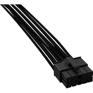 BeQuiet Computer, Stroom Kabel [1x ATX-stekker 8-polig - 1x ATX-stekker 8-polig] 0.70 m Zwart