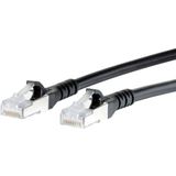 Metz Connect 1308451500-E RJ45 Netwerkkabel, patchkabel CAT 6A S/FTP 1.50 m Zwart Snagless 1 stuk(s)