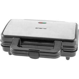 Emerio Tosti broodrooster 2-slice toaster Tosti platen - Broodrooster - Zilver - Zwart