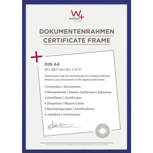 walther+ design KV130L Wissellijst Papierformaat: DIN A4 Blauw