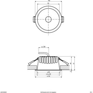 EVN C54N10090925 C54N10090925 LED-inbouwlamp LED 10 W Zwart