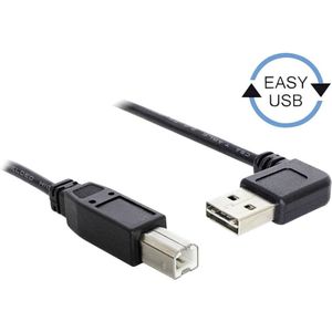 Delock USB-kabel USB 2.0 USB-A stekker, USB-B stekker 2.00 m Zwart Vergulde steekcontacten, UL gecertificeerd 83375