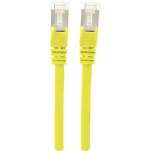 Intellinet 350518 RJ45 Netwerkkabel, patchkabel CAT 6A S/FTP 5.00 m Geel Folie afscherming, Afscherming gevlochten, Halogeenvrij 1 stuk(s)