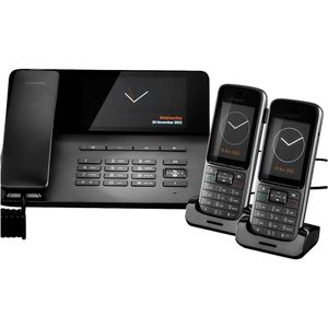 Gigaset Pro Fusion FX800W Bundle Vaste VoIP-telefoon Bluetooth, WiFi, DECT-repeater, Antwoordapparaat, PoE Touchscreen Zwart