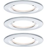 Paulmann Nova Inbouwlamp voor badkamer Set van 3 stuks LED LED 18 W IP44 Chroom (glanzend)