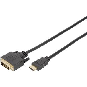 Digitus DB-330300-020-S HDMI-kabel HDMI / DVI Adapterkabel HDMI-A-stekke