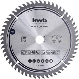 kwb 586768 Hardmetaal-cirkelzaagblad 190 x 20 mm 1 stuk(s)