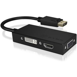 ICY BOX DisplayPort Adapter [1x DisplayPort stekker - 1x DVI, VGA-bus, HDMI-bus] IB-AC1031