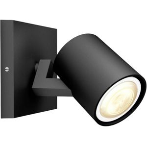 Philips Lighting Hue LED-plafondspots 871951433832600 Hue White Amb. Runner Spot 1 flg. Schwarz 350lm inkl. Dimmschalter GU10 5 W