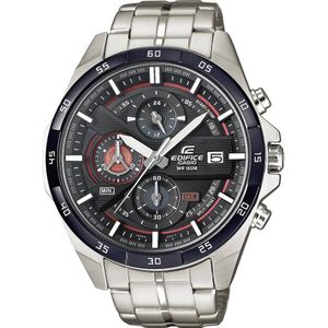 Casio EFR-556DB-1AVUEF Horloge Chronograaf (l x b x h) 53.5 x 48.7 x 12.6 mm Zilver/wit Materiaal (behuizing): RVS Materiaal (armband): RVS