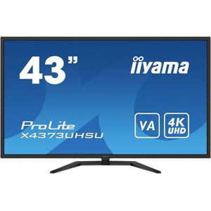 Iiyama ProLite X4373UHSU-B1 LED-monitor Energielabel G (A - G) 108 cm (42.5 inch) 3840 x 2160 Pixel 16:9 3 ms HDMI, DisplayPort, Mini-DisplayPort, USB 2.0, USB